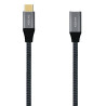 Cable Alargador USB 3.2 Tipo-C Aisens A107-0635 20GBPS 5A 100W/ USB Tipo-C Macho - USB Tipo-C Hembra/ Hasta 100W/ 2500Mbps/ 1...