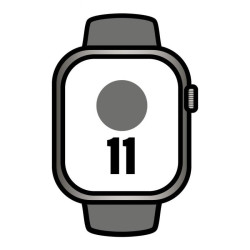 Apple Watch Series 11/ GPS/ Cellular/ 46mm/ Titanio Natural/ Correa Deportiva Gris Piedra S/M