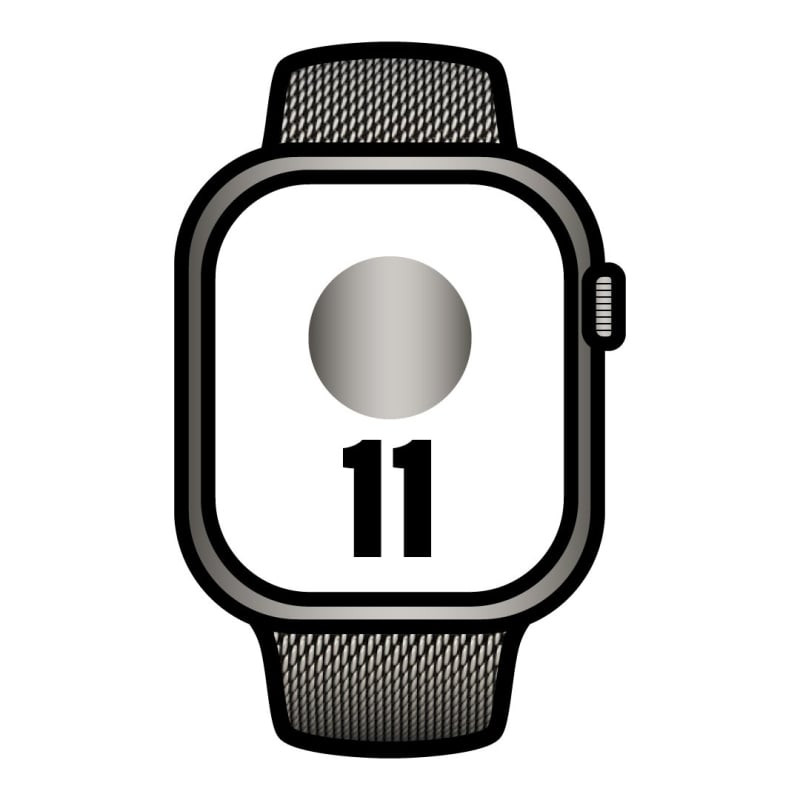 Apple Watch Series 11/ GPS / Cellular/ 46mm/ Titanio Natural/ Correa Milanese Natural S/M