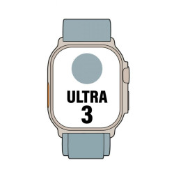 Apple Watch Ultra 3/ GPS/ Cellular/ 49mm/ Caja de Titanio Natural/ Correa Loop Alpine Azul Claro S