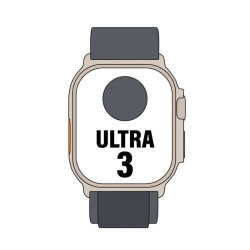 Apple Watch Ultra 3/ GPS/ Cellular/ 49mm/ Caja Titanio Negro/ Correa Loop Alpine Negra S