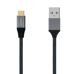 Cable USB 3.1 Tipo-C Aisens A107-0633/ USB Tipo-C Macho - USB Macho/ Hasta 27W/ 1250Mbps/ 2m/ Gris