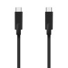 Cable USB 3.2 Tipo-C Aisens A107-0706 5GBPS 3A 60W/ USB Tipo-C Macho - USB Tipo-C Macho/ Hasta 60W/ 5Gbps/ 4m/ Negro