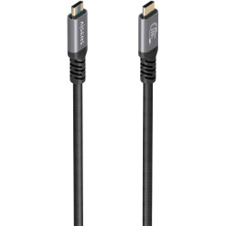 Cable USB 3.2 Tipo-C Aisens A107-0988/ USB Tipo-C Macho - USB Tipo-C Macho/ Hasta 100W/ 20Gbps/ 3m/ Negro
