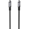 Cable USB 3.2 Tipo-C Aisens A107-0989/ USB Tipo-C Macho - USB Tipo-C Macho/ Hasta 100W/ 10Gbps/ 4m/ Negro