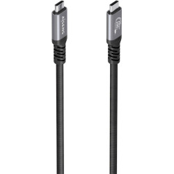 Cable USB 3.2 Tipo-C Aisens A107-0990/ USB Tipo-C Macho - USB Tipo-C Macho/ Hasta 100W/ 10Gbps/ 5m/ Negro