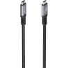 Cable USB 3.2 Tipo-C Aisens A107-0990/ USB Tipo-C Macho - USB Tipo-C Macho/ Hasta 100W/ 10Gbps/ 5m/ Negro