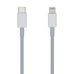 Cable USB 2.0 Tipo-C Lightning Aisens A102-0441/ Lightning Macho - USB Tipo-C Macho/ 480Mbps/ 20cm/ Blanco