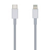 Cable USB 2.0 Tipo-C Lightning Aisens A102-0442/ Lightning Macho - USB Tipo-C Macho/ 480Mbps/ 1m/ Blanco