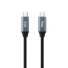 Cable USB 3.2 Tipo-C Nanocable 10.01.4303/ USB Tipo-C Macho - USB Tipo-C Macho/ 3m/ Gris y Negro
