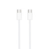 Cable USB 2.0 Tipo-C Nanocable 10.01.6001-CO/ USB Tipo-C Macho - USB Tipo-C Macho/ Hasta 60W/ 480Mbps/ 1m/ Blanco