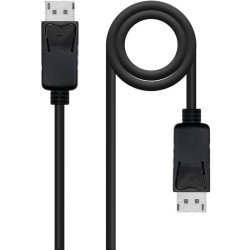 Cable DisplayPort 1.4 8K Nanocable 10.15.2801-L150/ DisplayPort Macho - DisplayPort Macho/ 1.5m/ Certificado/ Negro
