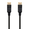 Cable DisplayPort 1.2 4K Nanocable 10.15.2300/ DisplayPort Macho - DisplayPort Macho/ 50cm/ Negro