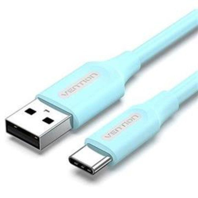 Cable USB 2.0 Tipo-C Vention COKSF/ USB Tipo-C Macho - USB Macho/ 480Mbps/ 1m/ Azul