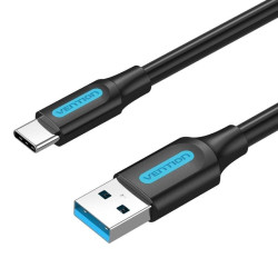 Cable USB 3.0 Tipo-C Vention COZBH/ USB Macho - USB Tipo-C Macho/ 5Gbps/ 2m/ Negro