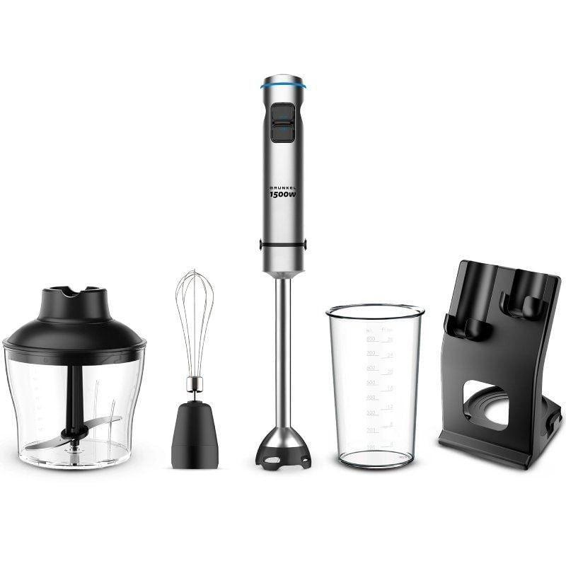 Batidora de mano Grunkel BM-1500SET/ 1500W/ Capacidad 0.8L/ Incluye Vaso