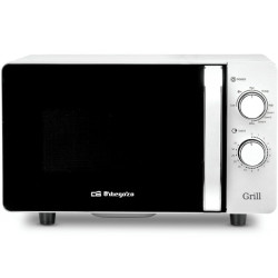 Microondas Orbegozo MIG 2070 CE/ 700W/ Capacidad 20L/ Función Grill/ Blanco