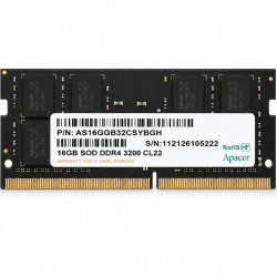 Memoria RAM Apacer ES.16G21.GSH 16GB/ DDR4/ 3200MHz/ 1.2V/ CL22/ SODIMM