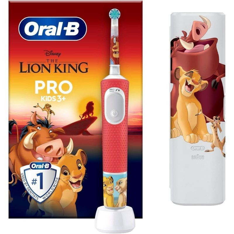 Cepillo Dental Oral-B Pro Kids 3 Rey León/ Incluye 1 Recambio y Funda