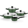 Pack Batería de Cocina Monix Forest M509900/ Cazo Ø16cm/ Cacerolas bajas Ø24 - 28cm/ Cacerolas Ø20cm/ Acero Inoxidable/ Apta ...