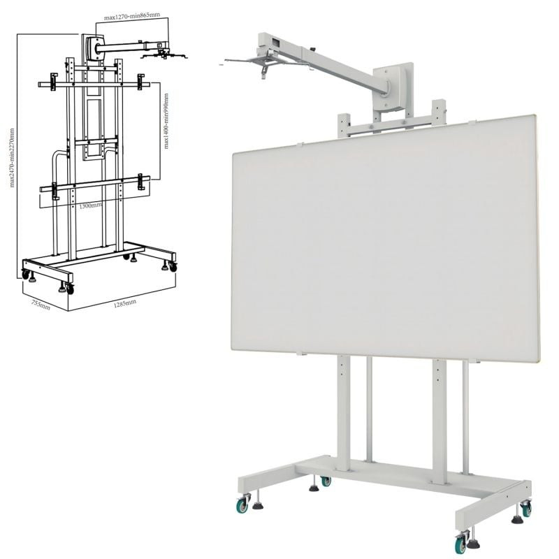 Soporte para Pizarra Interactiva Approx appIBSTD/ 80-120'