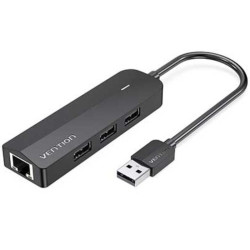 Hub USB 2.0 Vention CHPBB/ 3xUSB/ 1xMicro USB PD/ 1xRJ45
