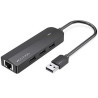 Hub USB 2.0 Vention CHPBB/ 3xUSB/ 1xMicro USB PD/ 1xRJ45