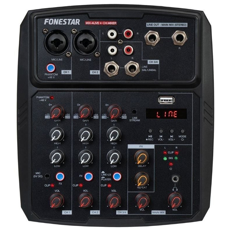 Mesa de Mezclas Fonestar MIX-4LIVE