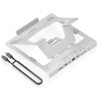 Soporte de Sobremesa - Docking USB Tipo-C Aisens ASUC-7P045-GR/ 1xUSB/ 1xUSB Tipo-C/ 1xHDMI/ 1xRJ45/ 1xLector de Tarjetas/ 1x...