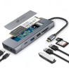 Docking USB Tipo-C Leotec LEDS07/ Ranura SSD M.2/ 2xUSB/ 1xUSB Tipo-C/ 1xHDMI 4K/ 1xLector Tarjetas SD y MicroSD/ 1xUSB Tipo-...