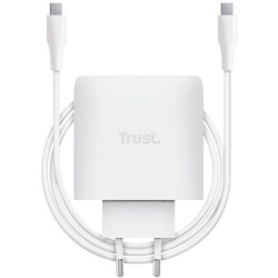 Cargador de Pared GaN Trust Maxo 65W/ 1xUSB Tipo-C/ Incluye Cable USB Tipo-C/ 65W