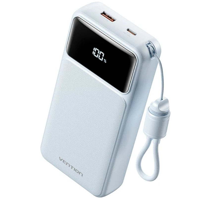 Powerbank 20000mAh Vention XGYL0-40-TY/ 22.5W/ Azul/ Incluye Cable USB Tipo-C