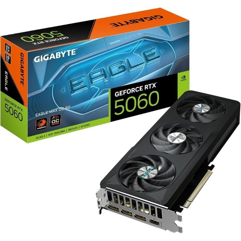 Tarjeta Gráfica Gigabyte GeForce RTX 5060 EAGLE MAX OC/ 8GB GDDR7