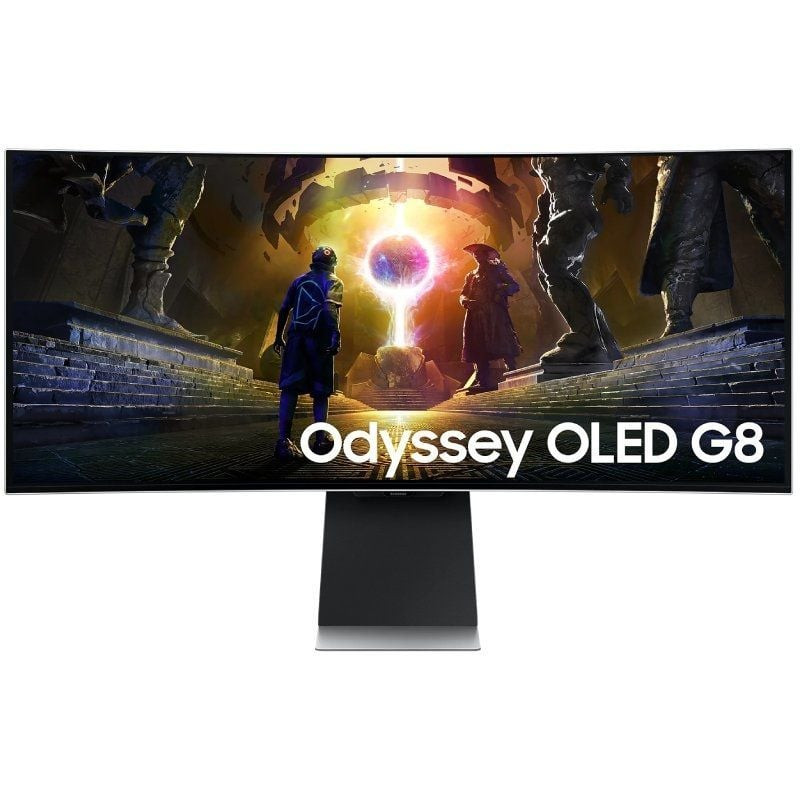 Smart Monitor Gaming Ultrapanorámico Curvo Samsung G8 Odyssey OLED S34DG850SU 34'/ WQHD/ 0.03ms/ 175Hz/ Multimedia/ Regulable...