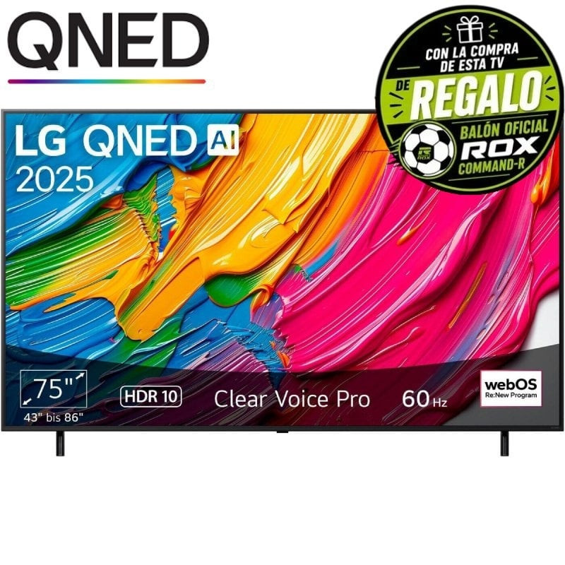 Televisor LG QNED AI QNED80 75QNED80A6A 75'/ Ultra HD 4K/ Smart TV/ WiFi