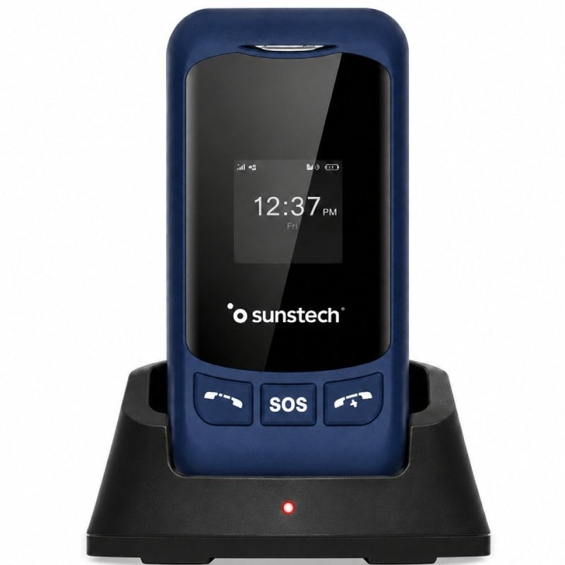 Teléfono Móvil Sunstech CELT26 para Personas Mayores/ Azul