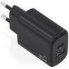 Cargador de Pared GaN Aisens A110-0978/ 1xUSB Tipo-C/ 1xUSB/ 30W/ Negro