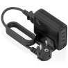 Cargador Sobremesa GaN Aisens ASCH-140W4P056-BK/ 3xUSB Tipo-C/ 1xUSB/ 140W