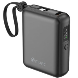 Powerbank 10000mAh Muvit For Change MCCHP0014/ 35W/ Negra