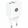 Cargador de Pared Tech One Tech TEC2904/ 1xUSB Tipo-C/ 1xUSB/ 12W/ Blanco
