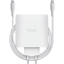Cargador de Pared GaN Trust Maxo 100W/ 2xUSB Tipo-C/ Incluye Cable USB Tipo-C/ 100W