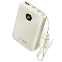 Powerbank 10000mAh Vention FKAN0-C/ 22.5W/ Gris/ Incluye Cable USB Tipo-C