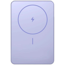 Powerbank 5000mAh Xiaomi Super Slim Magnetic Power Bank 5000/ Wireless/ Púrpura/ Incluye Cable USB Tipo-C