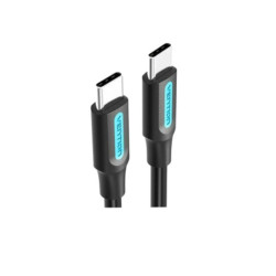 Cable USB 2.0 Tipo-C Vention COSBG/ USB Tipo-C Macho - USB Tipo-C Macho/ Hasta 60W/ 480Mbps/ 1.5m/ Negro