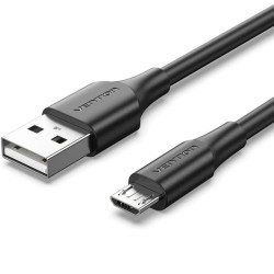 Cable USB 2.0 Vention CTIBH/ USB Macho - MicroUSB Macho/ Hasta 60W/ 480Mbps/ 2m/ Negro