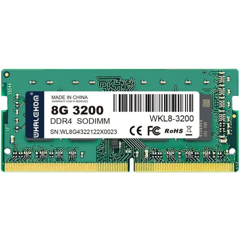 Memoria RAM Whalekom WK4SO32 8GB/ DDR4/ 3200MHz/ 1.2V/ CL19/ SODIMM