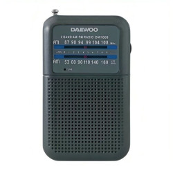 Radio Portátil Daewoo DW1008/ a Pilas/ Gris