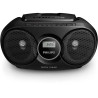 Radio CD Philips AZ215B/12/ 3W/ a Pilas/ Negra