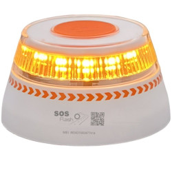 Luz baliza de emergencia para coche SOS Flash V16 Connected IoT BAL/2/ Homologada/ Base Imantada/ Geolocalizable/ Funciona a ...
