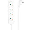Regleta Aisens A154-0533/ 4 Tomas de Corriente/ Cable 1.4m/ Blanco
